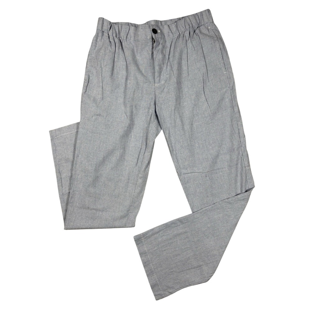 Southern Proper Beach Walker Pants Mens L Large Blue White Ticking Stripe Cotton